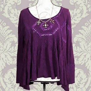 Free People purple boho top